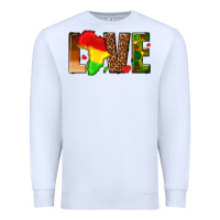 White love melanin with african map Premium Sweatshirt - texasbilliewilder