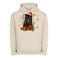 Pigment French Oak black cat meowy christmas Urban Hoodie - AdoDesignShop