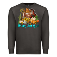 Smoke Happy Fall Y'all Longhorn Cow Premium Sweatshirt - RanaPortraitStore