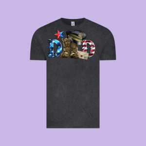 Dad Military Boots And Hat Vintage Tee Designed By Artiststas