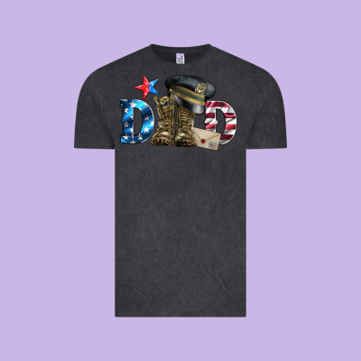 Dad Military Boots And Hat Vintage Tee Designed By Artiststas