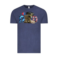 Vintage Denim dad military boots and hat Vintage Tee - Artiststas