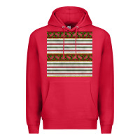 Cardinal christmas mistletoe and stripes seamless pattern Premium Hoodie - BundleAndBundleShop