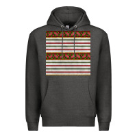 Charcoal Heather christmas mistletoe and stripes seamless pattern Premium Hoodie - BundleAndBundleShop