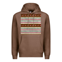 Chestnut christmas mistletoe and stripes seamless pattern Premium Hoodie - BundleAndBundleShop