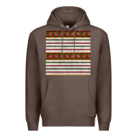 Coffee christmas mistletoe and stripes seamless pattern Premium Hoodie - BundleAndBundleShop