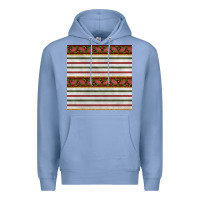 Colony Blue christmas mistletoe and stripes seamless pattern Premium Hoodie - BundleAndBundleShop