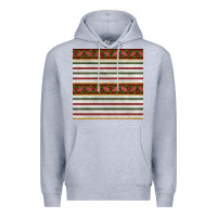 Heather Grey christmas mistletoe and stripes seamless pattern Premium Hoodie - BundleAndBundleShop