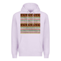 Lilac christmas mistletoe and stripes seamless pattern Premium Hoodie - BundleAndBundleShop