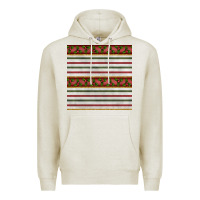 Oatmeal Heather christmas mistletoe and stripes seamless pattern Premium Hoodie - BundleAndBundleShop