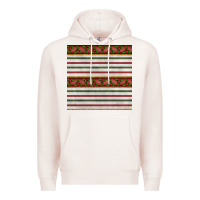 Pale Pink christmas mistletoe and stripes seamless pattern Premium Hoodie - BundleAndBundleShop