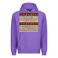 Purple christmas mistletoe and stripes seamless pattern Premium Hoodie - BundleAndBundleShop