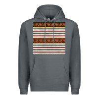 Rock christmas mistletoe and stripes seamless pattern Premium Hoodie - BundleAndBundleShop