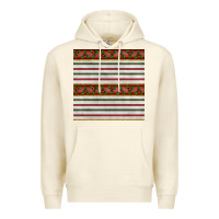 Sandshell christmas mistletoe and stripes seamless pattern Premium Hoodie - BundleAndBundleShop
