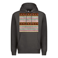 Smoke christmas mistletoe and stripes seamless pattern Premium Hoodie - BundleAndBundleShop