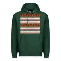 Sports Green christmas mistletoe and stripes seamless pattern Premium Hoodie - BundleAndBundleShop