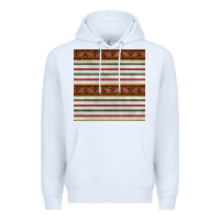 White christmas mistletoe and stripes seamless pattern Premium Hoodie - BundleAndBundleShop