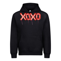 Black Valentine's Day Xoxo Balloon Urban Hoodie - Artiststas