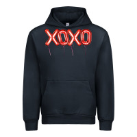 Navy Valentine's Day Xoxo Balloon Urban Hoodie - Artiststas
