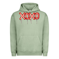Pigment Oil Green Valentine's Day Xoxo Balloon Urban Hoodie - Artiststas