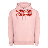 Pigment Salmon Valentine's Day Xoxo Balloon Urban Hoodie - Artiststas
