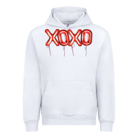 White Valentine's Day Xoxo Balloon Urban Hoodie - Artiststas