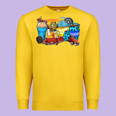 Truck Coffee Cups Premium Sweatshirt Designed By Zillion Design Studio