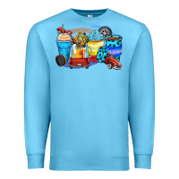 Ocean Blue truck coffee cups Premium Sweatshirt - Zillion Design Studio