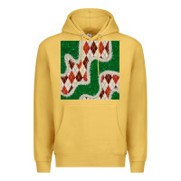 Antique Gold christmas diamond plaid and green glitter seamless pattern Premium Hoodie - BundleAndBundleShop