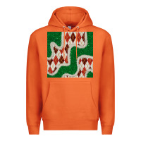 Carrot christmas diamond plaid and green glitter seamless pattern Premium Hoodie - BundleAndBundleShop