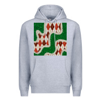 Heather Grey christmas diamond plaid and green glitter seamless pattern Premium Hoodie - BundleAndBundleShop