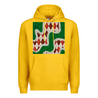 Lemon christmas diamond plaid and green glitter seamless pattern Premium Hoodie - BundleAndBundleShop