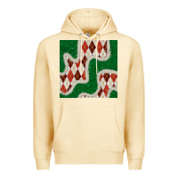 Pina Colada christmas diamond plaid and green glitter seamless pattern Premium Hoodie - BundleAndBundleShop