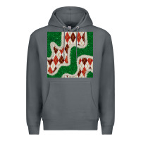 Rock christmas diamond plaid and green glitter seamless pattern Premium Hoodie - BundleAndBundleShop