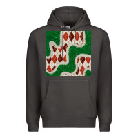 Smoke christmas diamond plaid and green glitter seamless pattern Premium Hoodie - BundleAndBundleShop