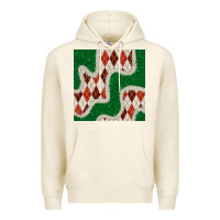 Tofu christmas diamond plaid and green glitter seamless pattern Premium Hoodie - BundleAndBundleShop