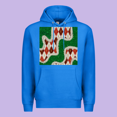 Christmas Diamond Plaid And Green Glitter Seamless Pattern Premium Hoodie Designed By Bundleandbundleshop