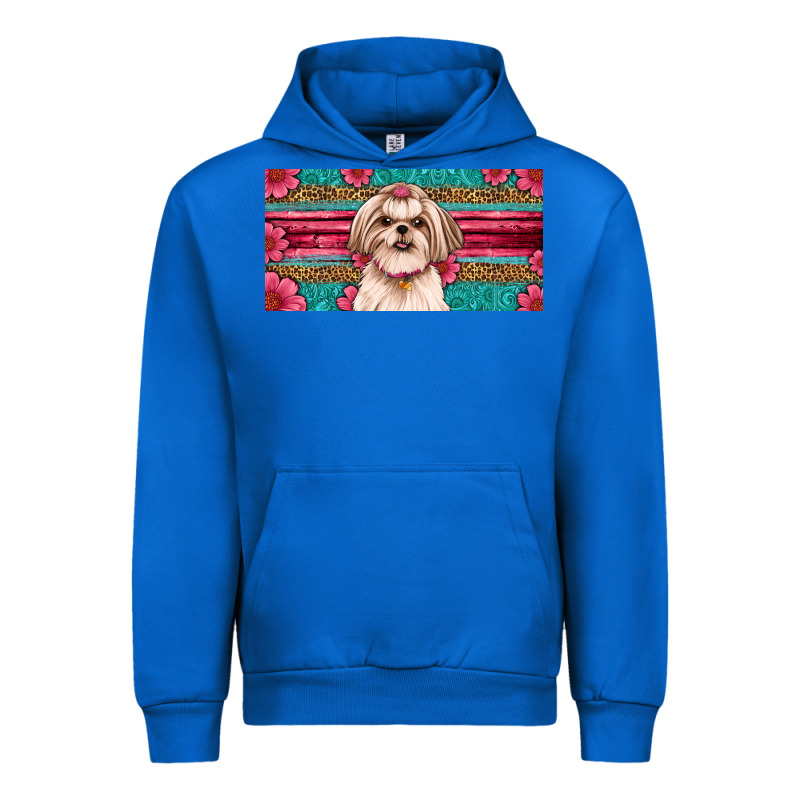 Western Shih Tzu License Plate Design Urban Hoodie by JahusDesignShop | Teevron
