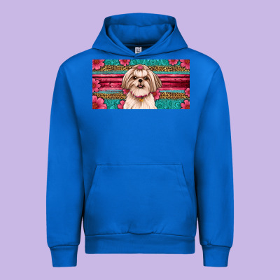 Western Shih Tzu License Plate Design Urban Hoodie Designed By Jahusdesignshop
