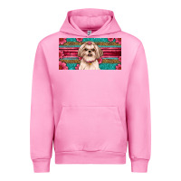 Fuchsia Pink Western Shih Tzu License Plate Design Urban Hoodie - JahusDesignShop