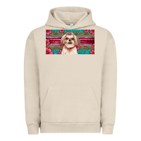 Pigment French Oak Western Shih Tzu License Plate Design Urban Hoodie - JahusDesignShop