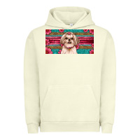 Pigment Pistachio Western Shih Tzu License Plate Design Urban Hoodie - JahusDesignShop