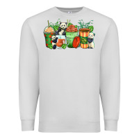 Dove Grey panda coffee cups Premium Sweatshirt - Zillion Design Studio