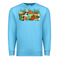 Ocean Blue panda coffee cups Premium Sweatshirt - Zillion Design Studio