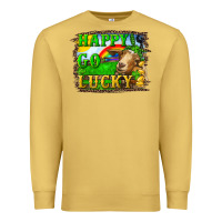 Antique Gold Happy Go Lucky Goat Premium Sweatshirt - RanaPortraitStore