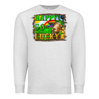 Oatmeal Heather Happy Go Lucky Goat Premium Sweatshirt - RanaPortraitStore