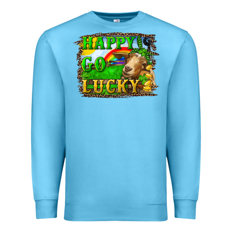 Happy Go Lucky Goat Premium Sweatshirt by RanaPortraitStore | Teevron