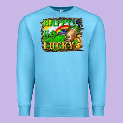 Premium Sweatshirt Happy Go Lucky Goat