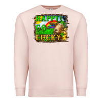 Pale Pink Happy Go Lucky Goat Premium Sweatshirt - RanaPortraitStore
