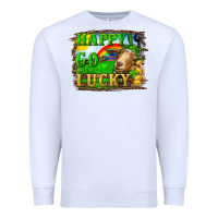 White Happy Go Lucky Goat Premium Sweatshirt - RanaPortraitStore